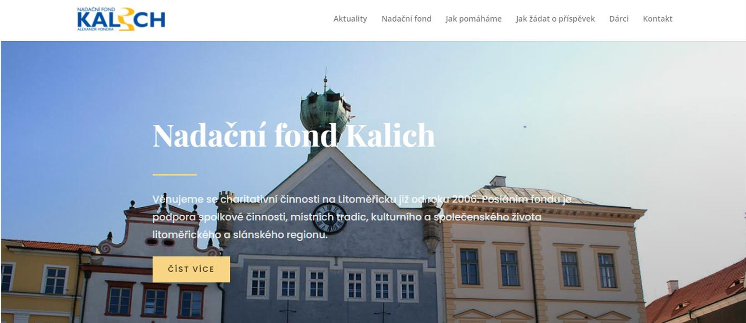 Nadační fond Kalich má nové webové stránky